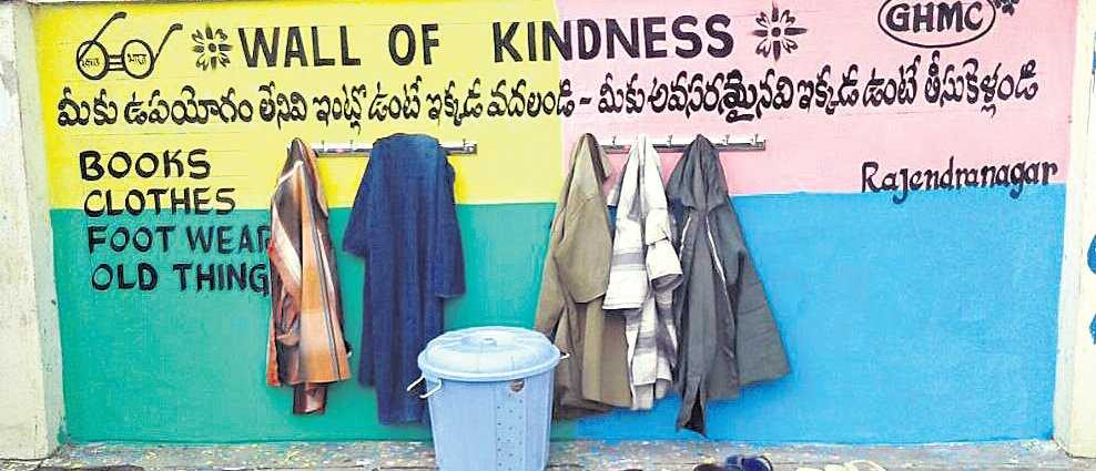 Hyderabad: Wall of kindness to fulfill needs of poor
