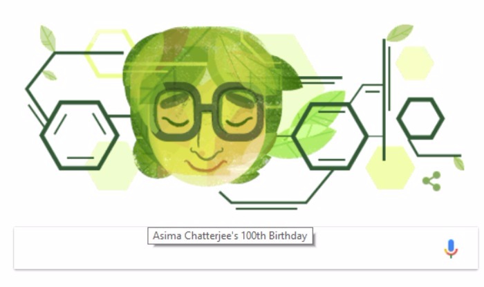 Google honours Asima Chatterjee, first female chemist in India on 100th birthday