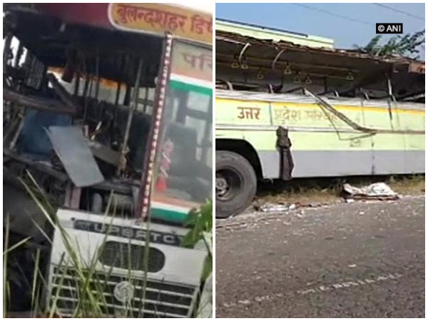 Two killed, over 18 injured in bus collision in Uttar Pradesh