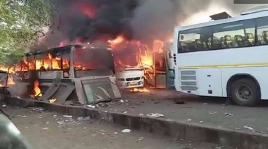 Five buses burnt in major fire in Delhi's Timarpur area