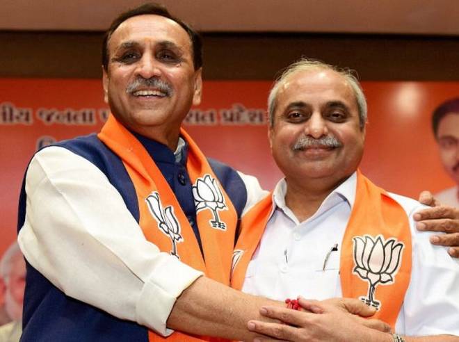 Vijay Rupani, Nitin Patel may continue as Gujarat CM, Deputy CM