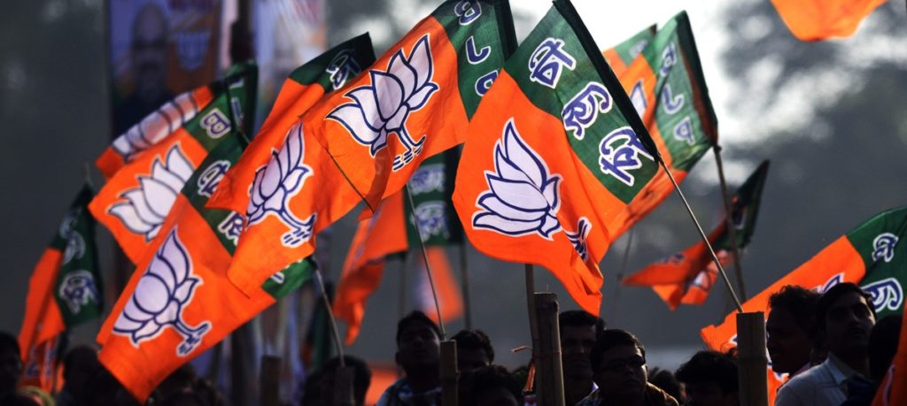 BJP reaches 100 mark in Gujarat with support of Congress rebel
