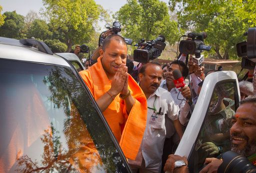 Man tries to jump before Yogi's car over illegal mining