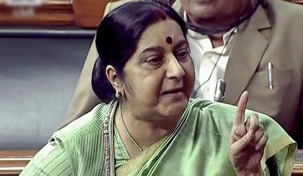 Meeting between Jadhav and his mother, wife lacked humanity': Sushma Swaraj