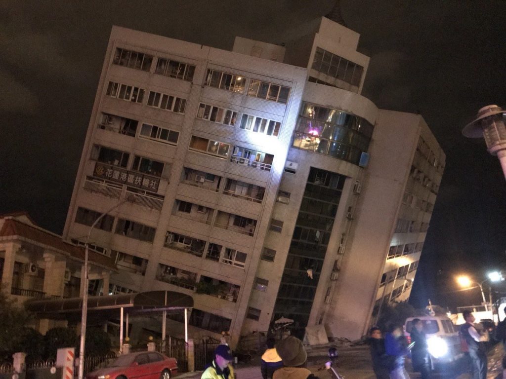 Hotel collapses in Taiwan after major earthquake