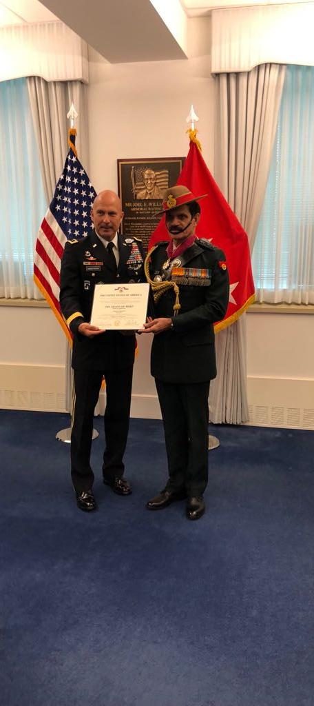 General Dalbir Singh Suhag awarded with US Legion of Merit for exceptionally meritorious service