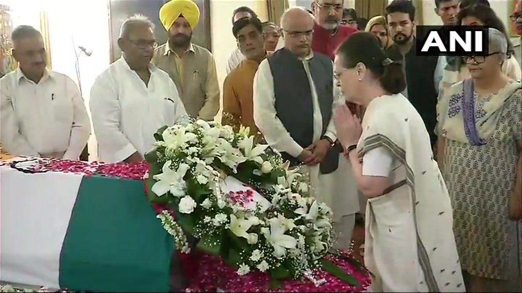 Atal Bihari Vajpayee was a towering figure in our National life: Sonia Gandhi