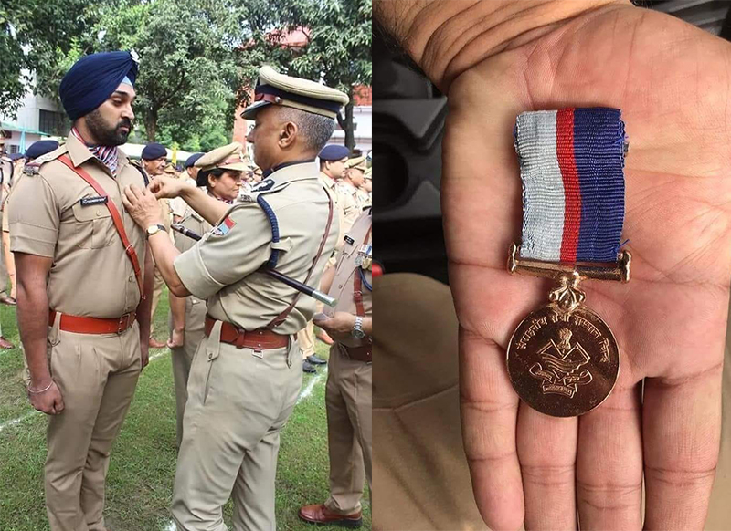 Gagandeep Singh who saved Muslim man from mob conferred with 'Frontier Service Respect Mark'