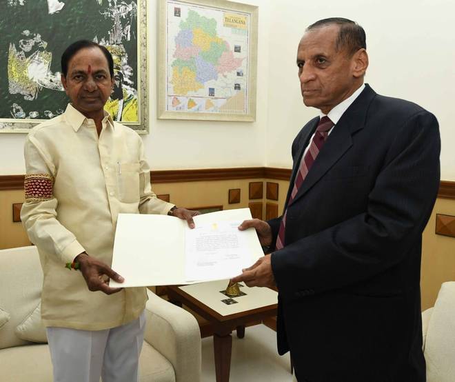 Telangana governor accepts Cabinet resolution to dissolve Assembly
