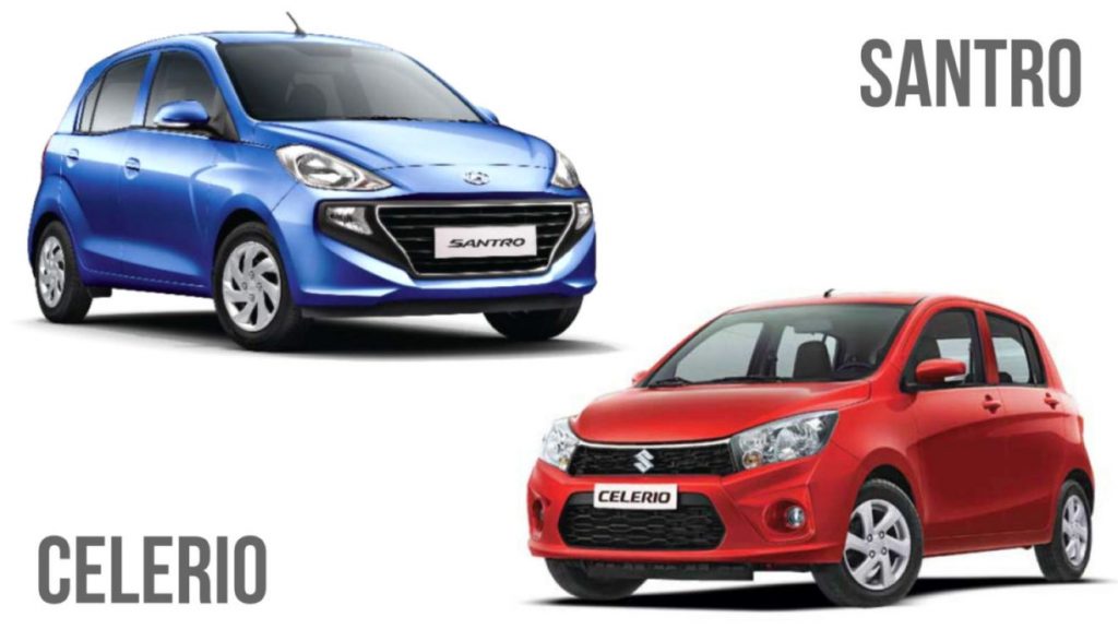 Which car is the best: Hyundai Santro vs Maruti Suzuki Celerio, Variants Comparison