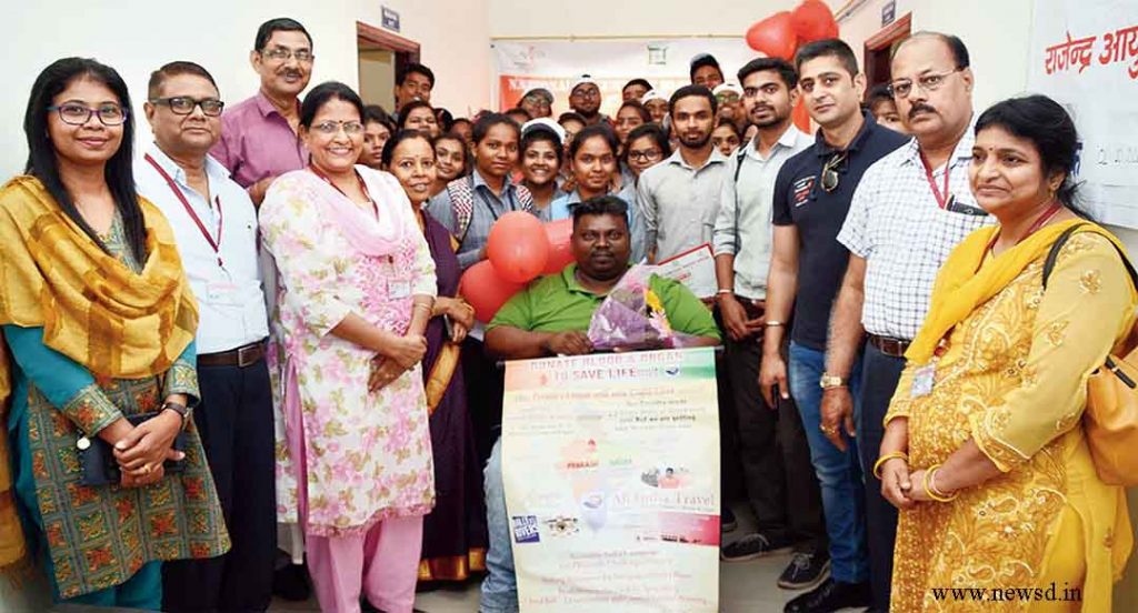 Athlete and 110 times blood donor Prakash M. Nadar