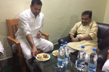 Upendra Kushwaha meets Tejashwi Yadav moments after NDA seat sharing announcement