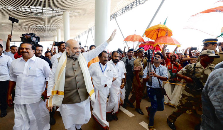 Amit Shah becomes 'first' passenger at new Kannur airport