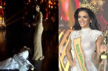 Miss Paraguay faints after crowned as Miss Grand International 2018