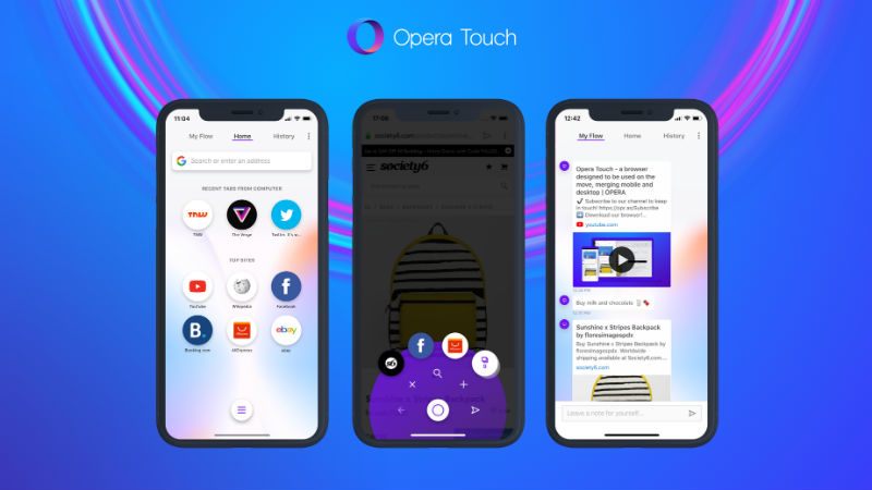 Opera launches its 'Opera Touch' mobile browser for iPhone users