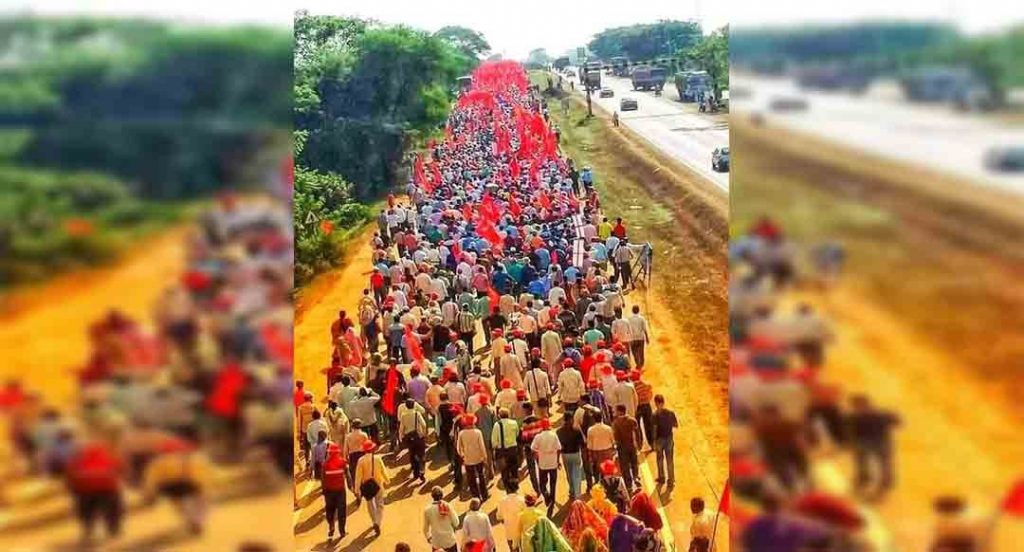 Singur March: Thousands of farmers march to Kolkata under red flag