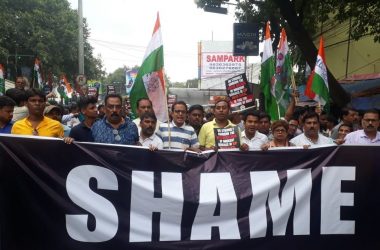 TMC protest led by Abhishek Banerjee; Against the gruesome murder of five Bengalis in Assam