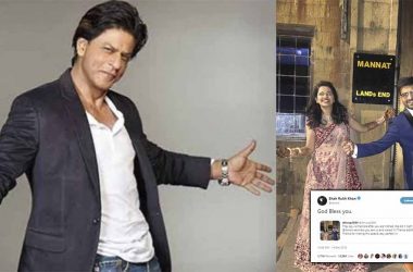 Newlywed couple made SRK pose in front of Mannat, even receive Shahrukh’s blessings