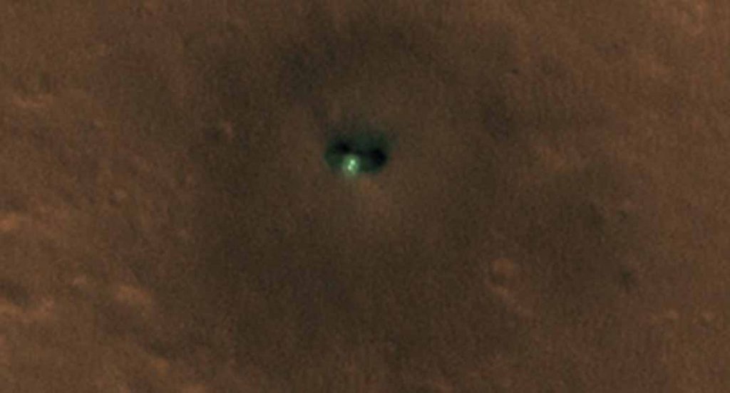 NASA photographs Mars InSight lander from space