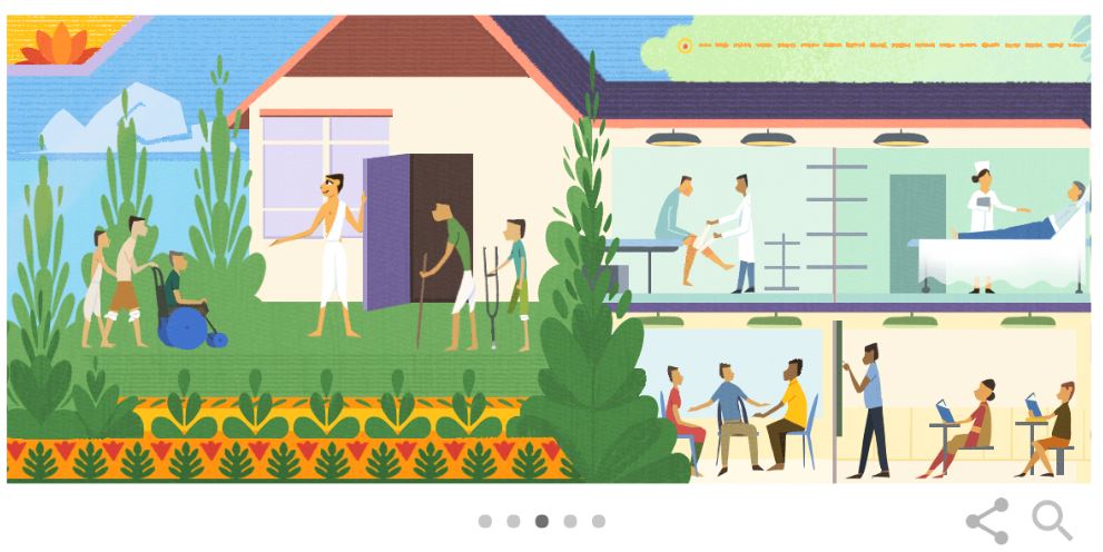 Google celebrates Baba Amte's birth anniversary with a doodle