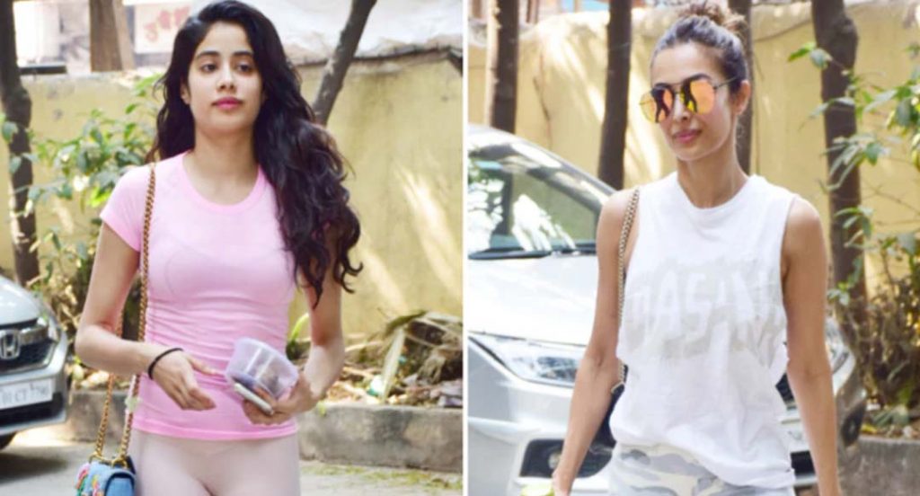 Pictures: Jahnvi Kapoor and Malaika Arora keep it casual for their gym look
