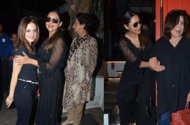 Gauri Khan and Sussanne Khan spotted twinning in black