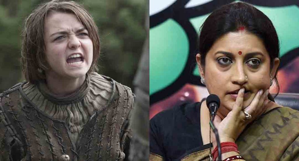 Smriti Irani goes all Game of Thrones over her ‘Tuesday blues’