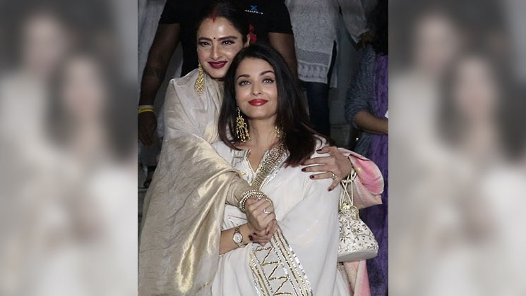 Check out this video of Aishwarya Rai Bachchan and Rekha hugging at an event