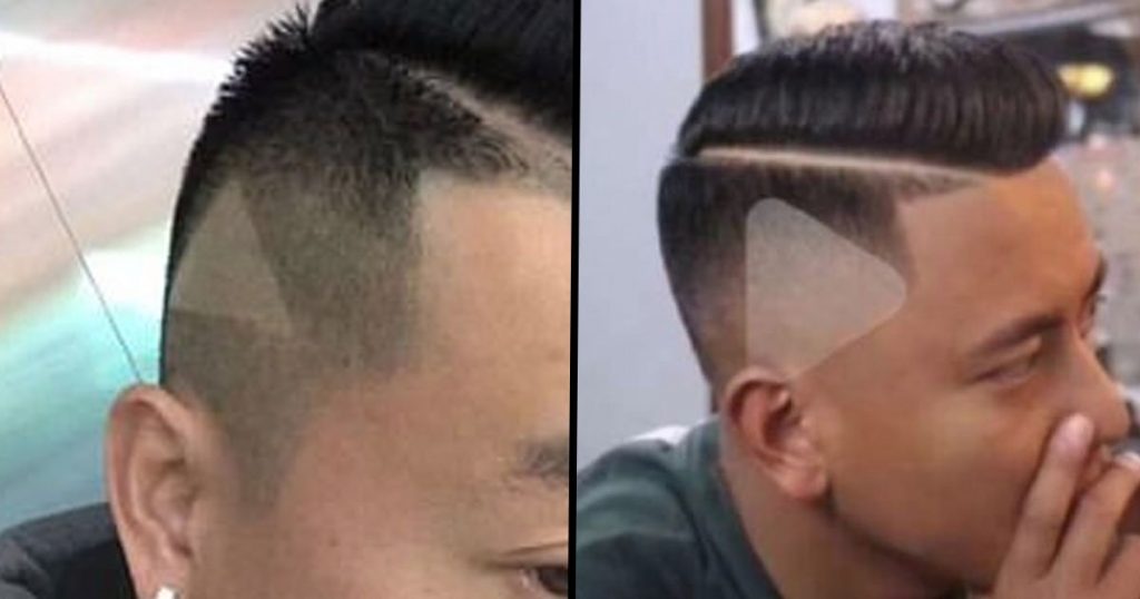 Chinese barber shaves ‘play button’ into hair after customer shows a hairstyle on paused video