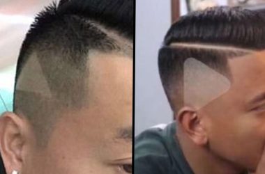Chinese barber shaves ‘play button’ into hair after customer shows a hairstyle on paused video
