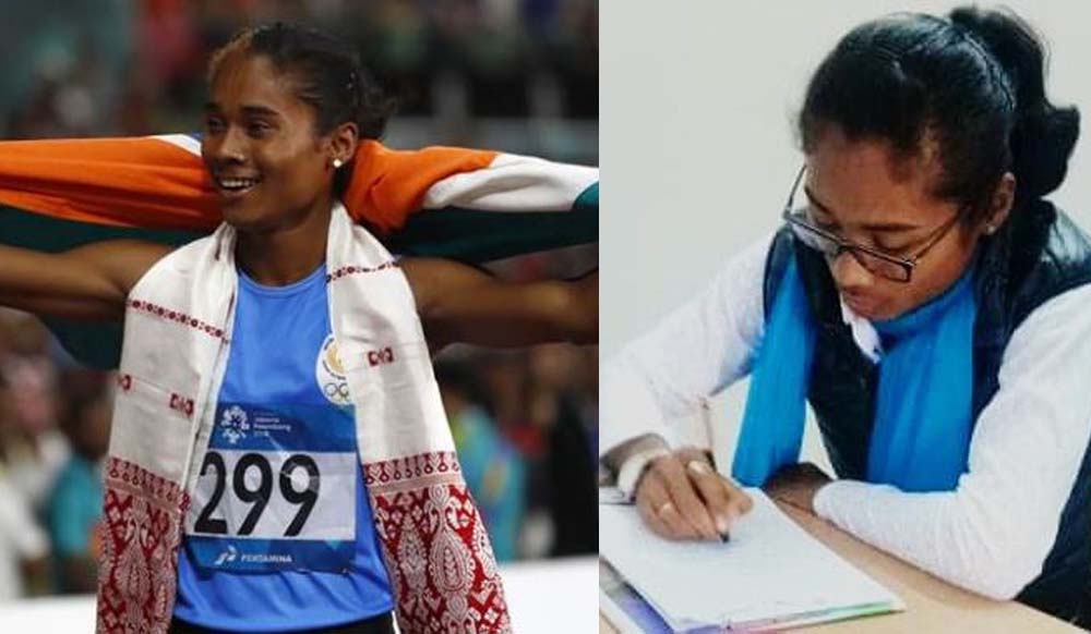 Assam: Prime Athelete Hima Das gives her class 12th exam after flying back from Turkey