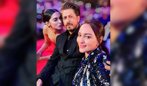 This picture of Deepika Padukone, Shah Rukh Khan and Sonakshi Sinha is breaking the internet!