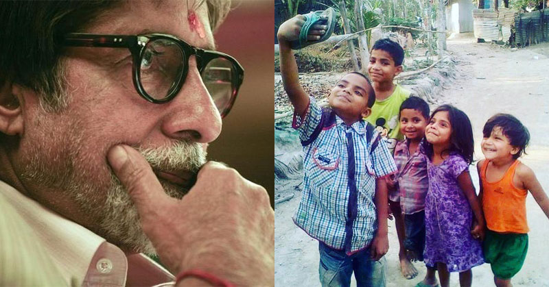 Kids clicking selfie with slipper wins netizens heart but Amitabh Bachchan has different opinion