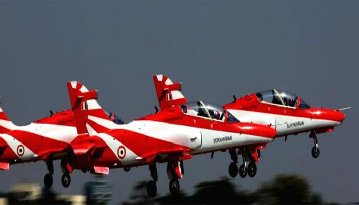 watch: Two IAF Surya Kiran planes crash during Aero Show practice in Bengaluru