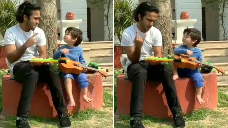 Taimur Ali Khan playing the guitar is the cutest thing you will see!