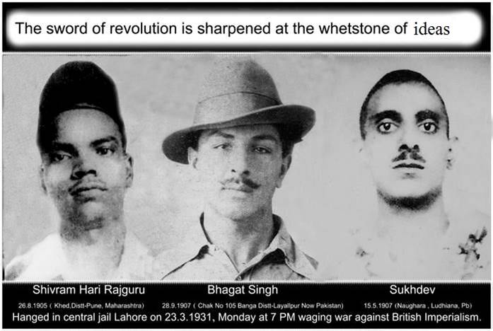 (The Tribune headline with execution of three revolutionaries)