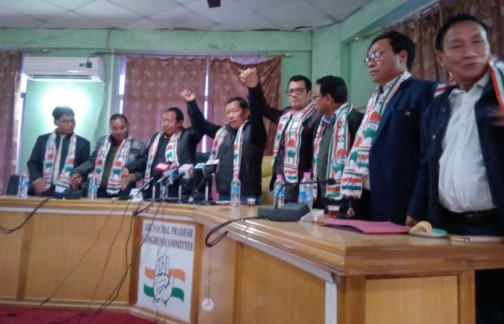 Arunachal Pradesh: NPP Tanga Byaling MLA joins Congress