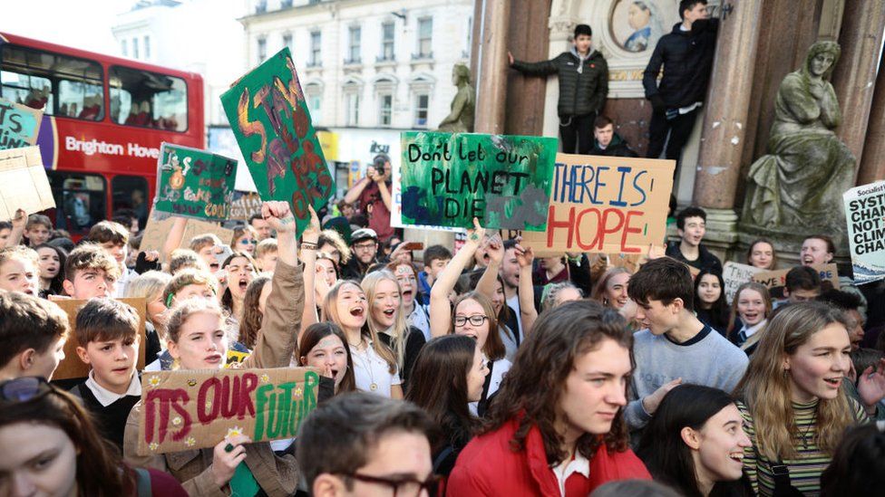Students protest against climate change across globe