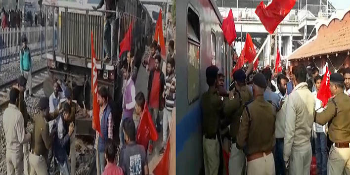 Bharat Bandh: Protesters block railway tracks; stop Ahmedabad-Patna Express in Bihar's Bhojpur
