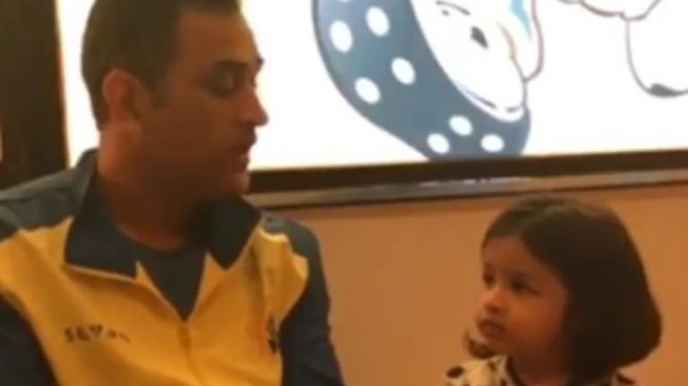 Watch: MS Dhoni testing linguistic skills of his daughter Ziva will melt your heart