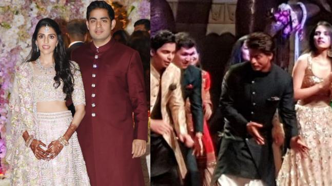 Shah Rukh Khan and Gauri Khan dance together at Akash-Shloka's wedding