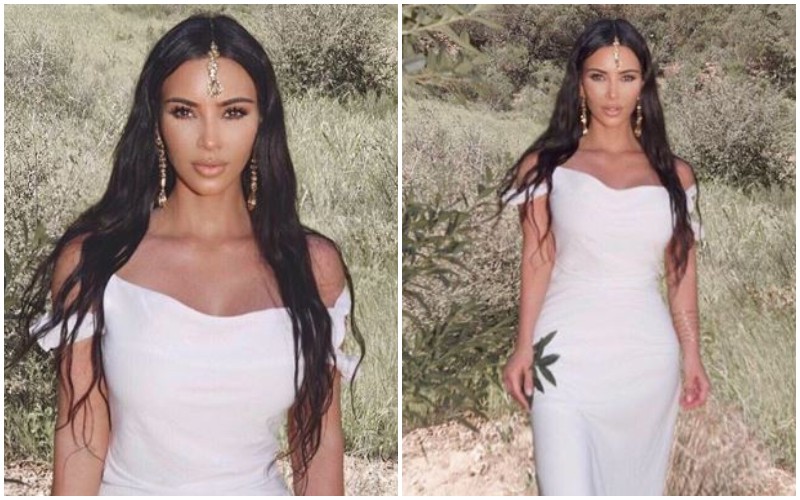 Kim Kardashian West sports maang tika to church, slammmed