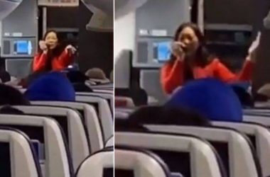 Flight attendant raps safety instructions as passengers beatbox with her, video goes viral!
