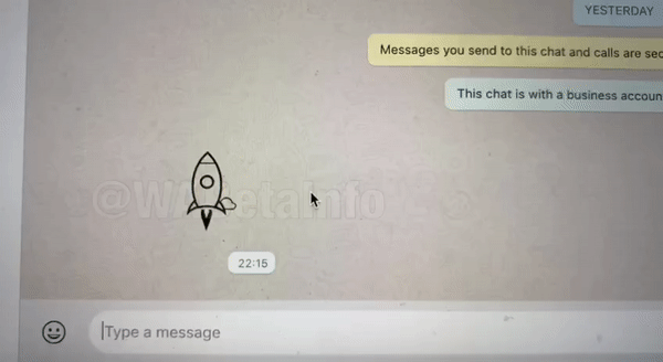 WhatsApp web animated sticker