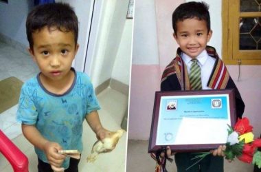 Mizoram Boy receives award for taking chicken to hospital after mistakenly running over it