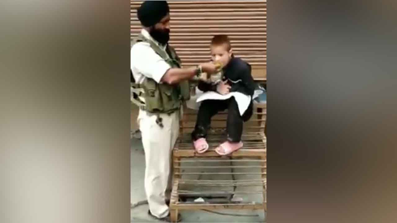 Watch: CRPF Jawan awarded as he feeds lunch to differently-abled child in Kashmir