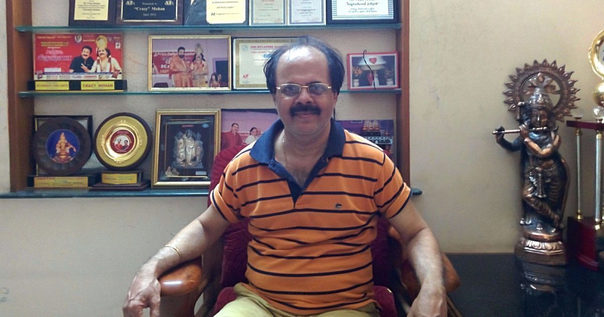 Actor, writer, director, and play wright and comedian Crazy Mohan passes away