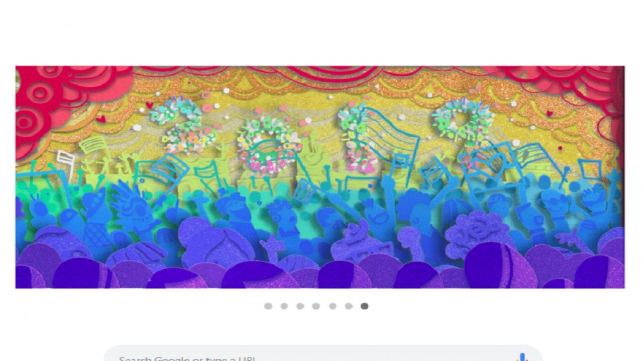 Google Doodle celebrates 50 years of pride with a riot of colours