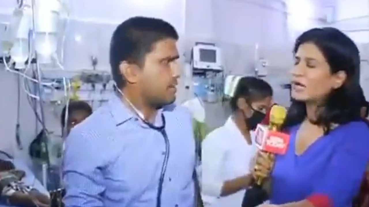 TV anchor barges into ICU; lashes out at doctors on duty while reporting AES victims