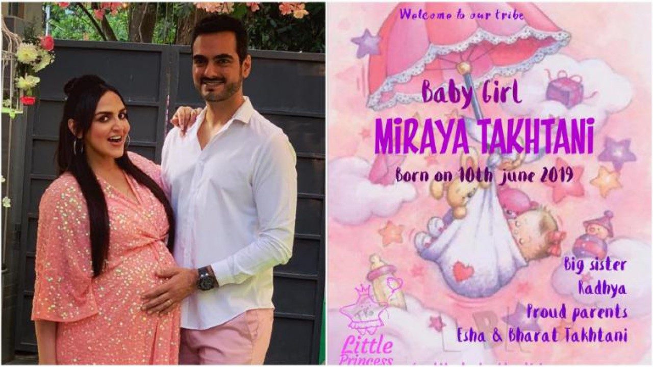 It’s a girl! Esha Deol and Bharat Takhtani welcome their second child
